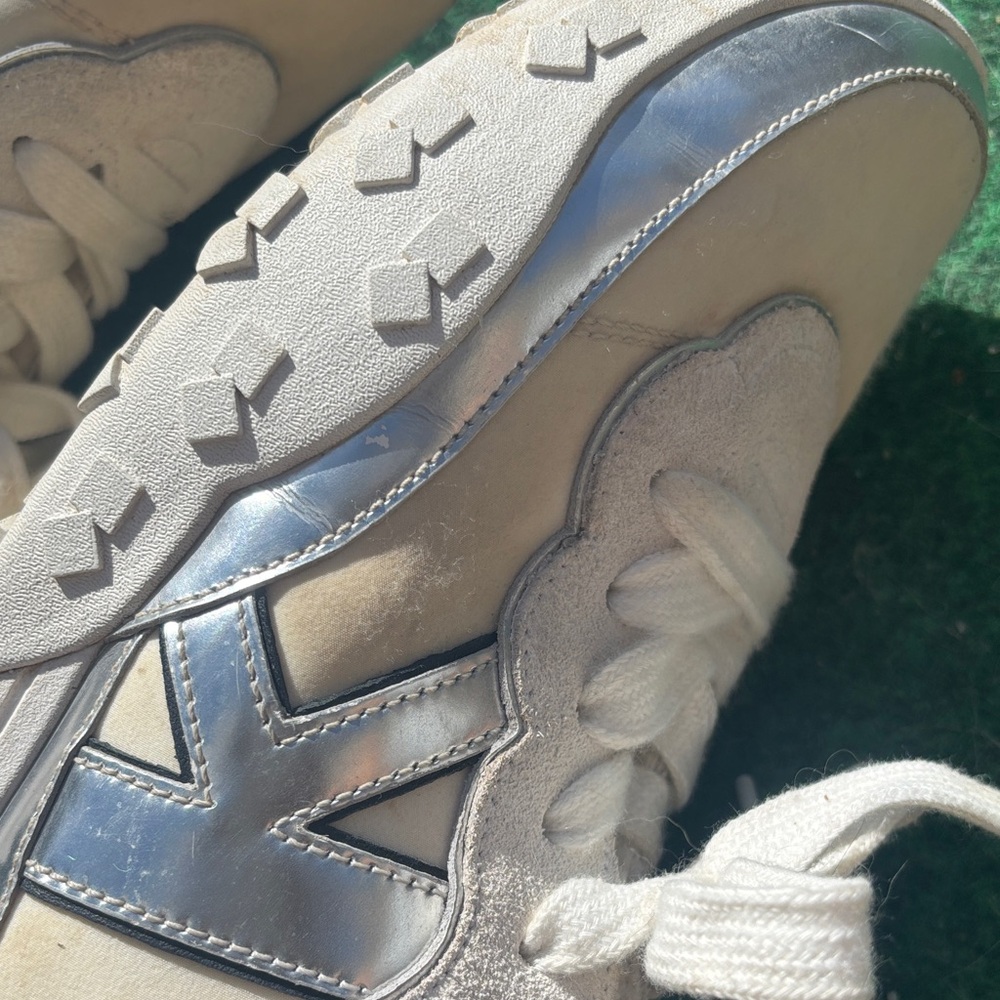 kate spade Cream White Lace-Up Sneakers with Logo Tongue - Picture 11 of 14